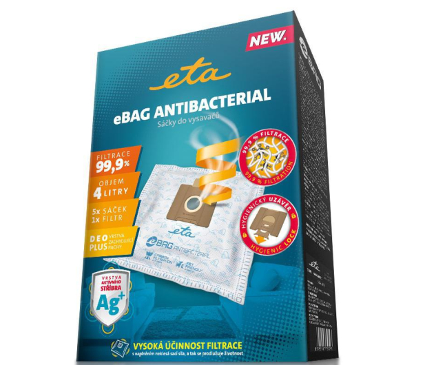 ETA Worki do odkurzacza eBAG Antibacterial 9600 68020 5 szt. + filtr - 1389789 - zdjęcie